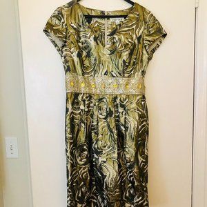 Chetta B Gold Cocktail Dress